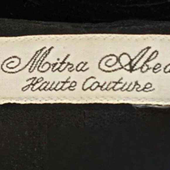 Mitra Abedi Haute Couture Jacket With Raised Velvet Pattern On Sheer Background - Picture 5 of 5
